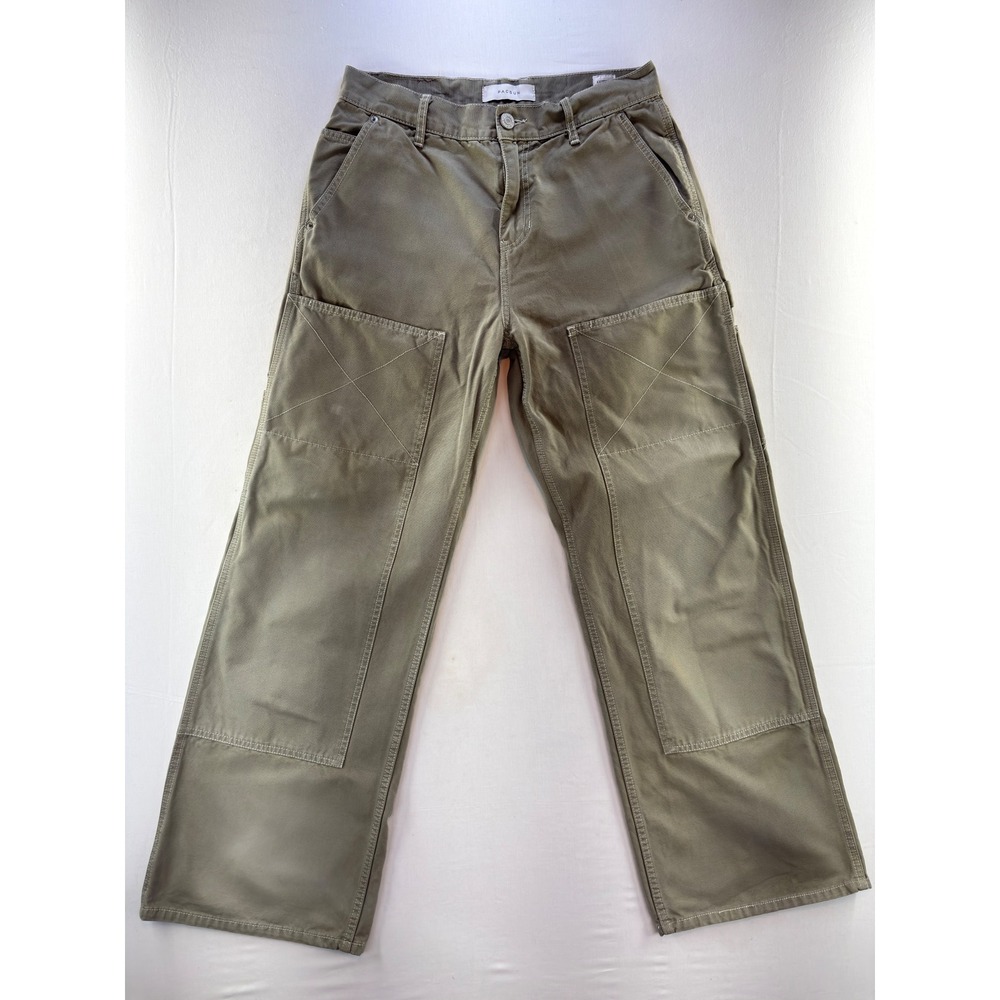 PacSun Extreme Baggy Carpenter Pants Olive Green Double Knee Mens 31x32 Utility